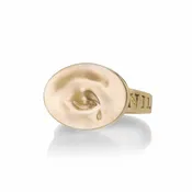10k Eye With Tear Love Token Ring