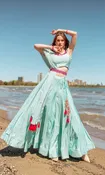 Aqua Full Flare Chaniya Choli Set