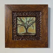 Live Oak Tree Framed Tile Arts &amp; Crafts Era Inspired (small)