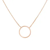14K Rose Gold Open Circle Necklace