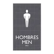 AC Hotel Restroom Sign - Men (Bilingual)