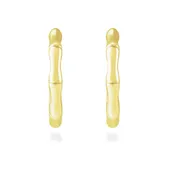 14K Bamboo Hoop Earrings