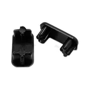 1 1/2" x 3/4" Rectangular Chair Leg Insert | Black | Item 30-622B