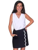 ANA CLARE KASSIE TRIMMED A-LINE SKORT