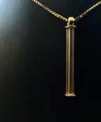 14k yellow gold pillar pendant — g jewelry
