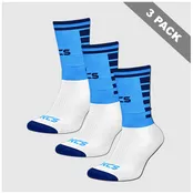 Abbey Community College Pack of 3 KCS 3D Ankle Socks - White / Sky / Navy