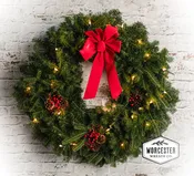 "Classic" Pre-Lit 30in Wreath | Christmas Wreath