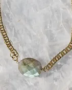BLING GEMSTONE NECKLACE, LABRADORITE — JOHNNIE Q