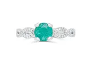Emerald Rope Twist Ring