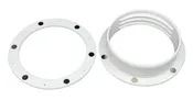 Intulon Magnetic Flange Mount and Magnetic Ring for 5 inch Diameter Tubes | White