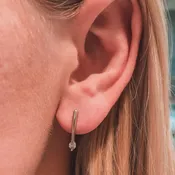 10K Bar Drop Diamond Earrings