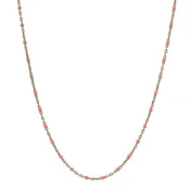 14k Enamel Necklace Pink