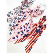 American Flag Scrunchie Scarf