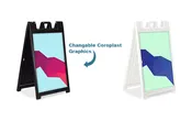 A-Frame with Quick Change Feature: Fits 24" x 36" inserts