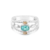 Boho Stack Ring - AMI Sand & Turquoise