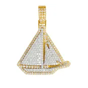 Boat Pendant With Diamonds
