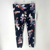 ATHLETA Navy Multi-Color Size MEDIUM Leggings