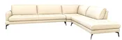 Bracci Ivory "Glamour" Italian Leather Sectional