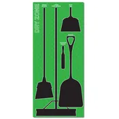 5S Lean Dry Zone Organizational Shadow Board with Hanging Hardware  (30 in x 68 in)