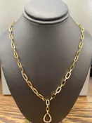 14K YG D-1.00CT LINK NECKLACE NK09307-4YC
