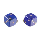 1970s Gold Lapis Dice Cufflinks