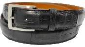 Black American Alligator Designer High End Leather Belt 1.50" Wide