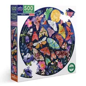 500 Piece Round Moths Puzzle