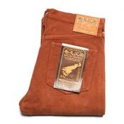 1914W Amami Mud-Dyed 17oz Sashiko Jeans Regular Straight - Brown