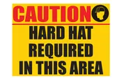 Hard Hat Requied In This Area Caution Sign