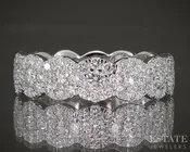 10K White Gold 1.41ctw Lab Diamond Pave Band Ring p22526
