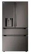 29 cu. ft. Smart Standard-Depth MAX™ 4-Door French Door Refrigerator with Full-Convert Drawer™ in Black Stainless- LF29H8330D | Appliances 4 Less