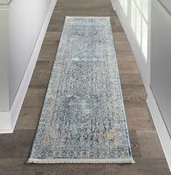 Nourison- Lustrous Weave- LUW02 Blue/Ivory
