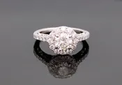 2.3 Carat TW Halo Diamond Engagement Ring