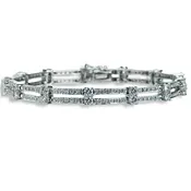 14KW 2 Row Diamond Bracelet 156 Br 2.83CT
