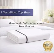Premium Semi-Fitted Top Sheet Only — Toesty Sheets