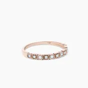 10K Rose Gold Diamond Stackable Band