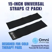 15 Inch Universal Cold Therapy Compression Straps (2 Pack) by Omni Ice