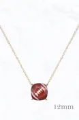 12MM Cushion Cut Football Pendant Short Charm Necklace