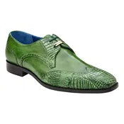Belvedere Mens Black Crocodile Ostrich Shoes Martino Size 10.5 Final Sale