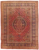 10 x 13 - Oushak Antique Fine All Over Rectangle - Hand Knotted Rug — 12273