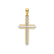 14k Gold Two-tone Cross