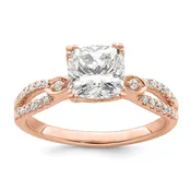 14K Rose Gold Diamond Engagement Ring