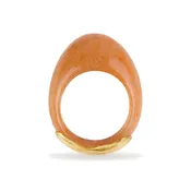 Aventurine Orange Dome Ring