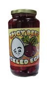 Spicy beet pickled eggs