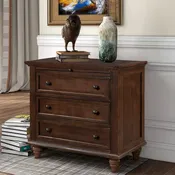 3-Drawer Wood Cabinet