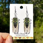 Acrylic Linne’s Cicada Earrings