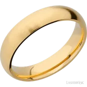 5 mm wide Domed 14K Yellow Gold band.