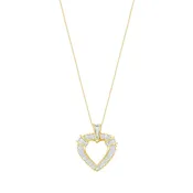 1.00 CT. T.W. Ladies Baguette Diamond Heart Pendant