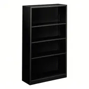 HON Brigade Steel Bookcase 4 Shelves 34.5"W Black