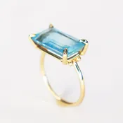 14kt Gold Aquamarine Ring — Jackson Grey Jewelers
